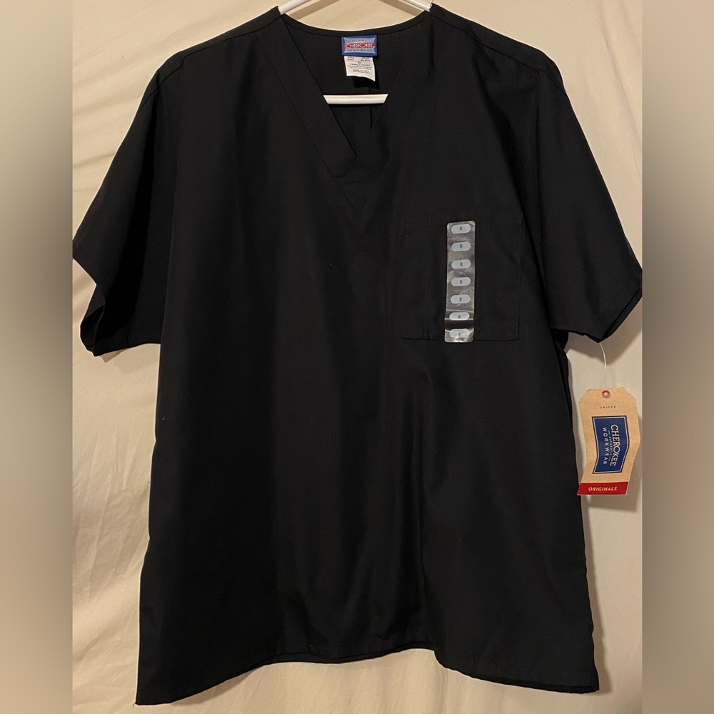 🆕️ Cherokee Scrub Top | Unisex | Medium | Black | New!